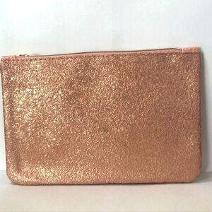Ipsy sparkle pebbled pink makeup pouch